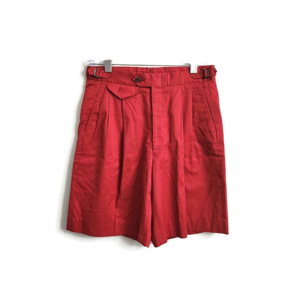 Burberry Red High Waist Women Shorts